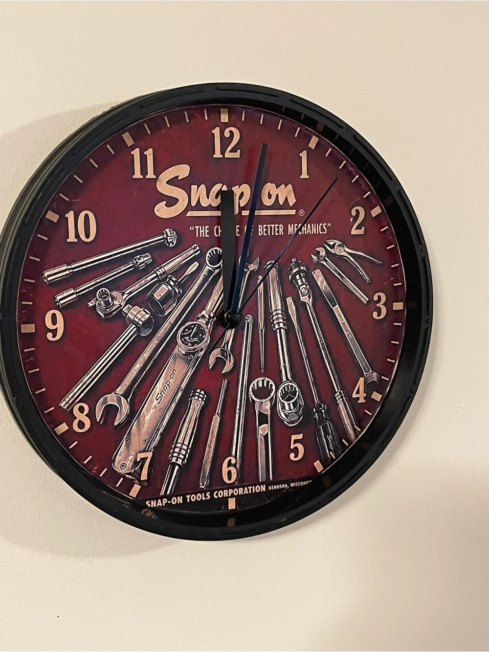 Snap Red and Black Toolset Wall Clock - Snap